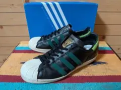 希少カラー スーパースター80s 黒×緑 検索 フランス製 オリジナルビンテージ