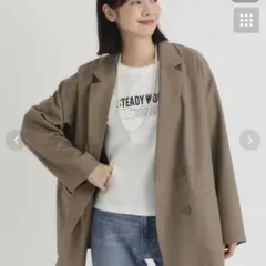 ライトオン ウール調テーラードジャケット