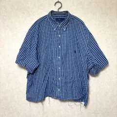 RALPH LAUREN カットオフ リメイク 半袖 チェックシャツのサムネイル