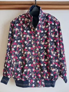 花柄ブルゾンジャンパー　昭和レトロ　ヴィンテージ