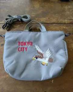 ROOTOTE ルートート TOKYOCITY 鷹刺繍 2WAYバッグ シルバーのサムネイル