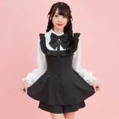 Secret Honey レース袖フリルヨークセットアップ シーハニ