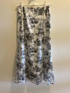 INGNI 総柄 ロング フレアスカート レースアップ