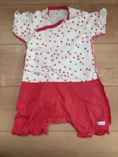 Combi mini ロンパース 赤/白　60-70cm