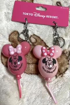 ディズニー　ミニーバルーン　キーチェーン　キーホルダー