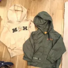 ミキハウス　ダブルビー　パーカー　アウター　セット