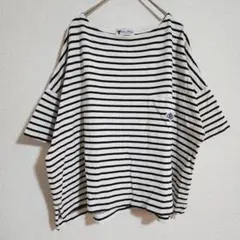 【Live in comfort】（M）ボトルネックショートスリーブプルオーバー