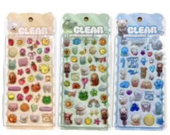 立体シールセット 動物キャラクター 3枚