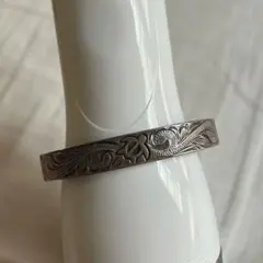 手彫り　ハワイアンジュエリー　シルバーアクセサリー　バングル　ハワイにて購入