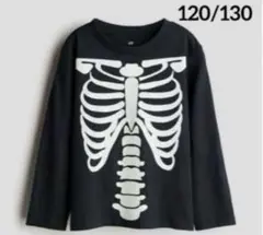 ☆新品☆H&M ハロウィン♡スケルトン　長袖Ｔシャツ　120/130④