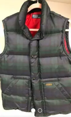 ポロラルフローレン　ブラックウォッチ　ダウンベスト　チェック