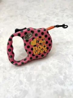 DOG DEPTドッグデプト3m伸縮リード ピンク ドット柄のサムネイル