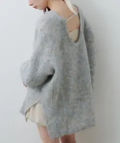 kastane メランジVあきニットプルオーバー