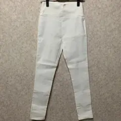 新品タグ付き スキニーパンツ ストレッチ ハイウエスト レギンスパンツ 白♦︎L