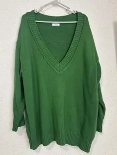 LOWRYS FARM Vネックニット グリーン