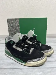 Air Jordan 3 RETROブラック/グリーン 箱付き