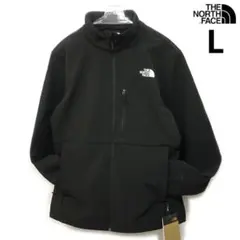 USA限定 ノースフェイス ソフトシェル ジャケット L 黒 耐風 撥水 伸縮