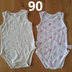 UNIQLO　ベビー肌着　タンクトップ　ロンパース　90cm　2枚セット