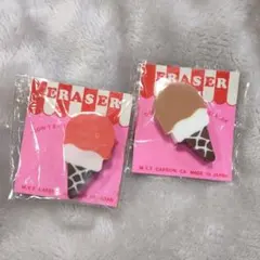 □ 昭和レトロ ファンシーお中元消しゴムセット 水ようかん・きゃるぴす □ □ 昭和レトロ ファンシーお中元消しゴムセット 水ようかん・きゃる