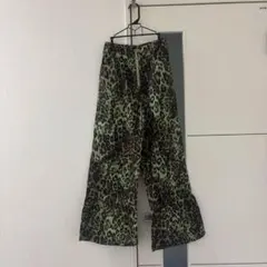 レオパード柄 カーゴパンツ ワイドパンツ ヒョウ柄
