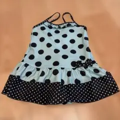 水玉模様 フリル付き水着 120