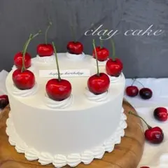 クレイケーキ　フェイクケーキ　食品サンプル　誕生日　結婚式　ウェディング