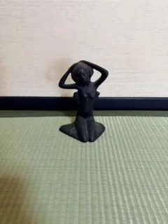 植木力 UEKI刻銘 人物像 オブジェ ブロンズ調 高さ22cm 植木力作