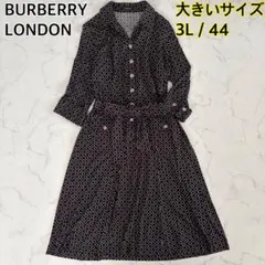 【極美品　大きいサイズ3L】バーバリーロンドン　ワンピース 　リボン　チェーン柄のサムネイル