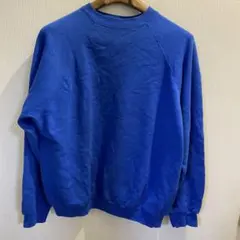 古着　ラグランスウェット　トレーナー　XL ブルー