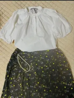 （タイムセール）マレーラ　ホワイト 半袖ブラウス