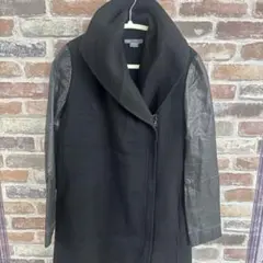 VINCE レザー切替ウールアシンメトリーロングコート ブラック XS 2026年最新】Vince レディース ロングコートの人気アイテム - メルカリ
