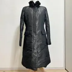 DAKS LONDON ダウンコート ロングコート ブラック ファー付きのサムネイル