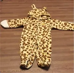 ヒョウ柄、暖かロンパース