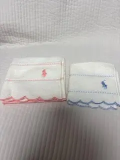RALPH LAUREN ラルフローレン　スカラップウォッシュタオル 2枚セット