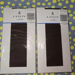 LANVIN en Bleu ブラウン プレーティングタイツ M-L