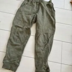 恐竜柄 ロングパンツ カーキ 120