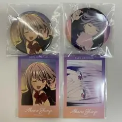 DMMスクラッチ グリッドマン 新条アカネ 冬制服 缶バッジ ミニフォト風カード