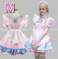 メイド服ピンク Mサイズ コスプレイベント フリルワンピース 量産型 ロリータ
