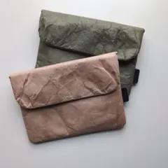 タイベックポーチ【ベージュ、カーキ】