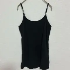 TIME AND TRUE 【S】ブラック キャミソール トップス ノースリーブ