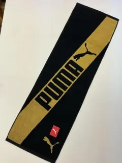 PUMA プーマ スポーツタオル ブラック ゴールド34×110cm 綿100％のサムネイル