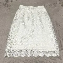 UNIQLO ホワイト レース タイトスカート