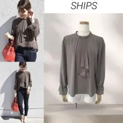 極美品】SHIPS ボウタイ ブラウス 半袖 ネイビー M リボン 通勤 - メルカリ