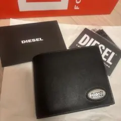 【新品未使用】DIESEL 二つ折り財布 レザー ブラック