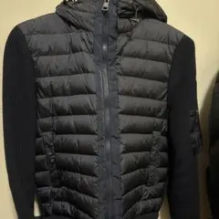 MONCLER ニット切替 ダウンジャケット フード付き