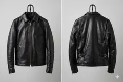【美品】Vansonシングルライダースジャケットsize 34のサムネイル