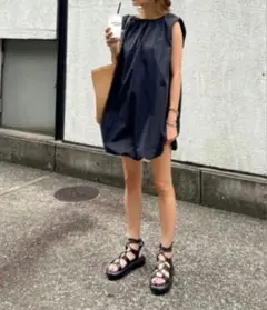AMAIL Balloon mini dress ノースリーブバルーンワンピース
