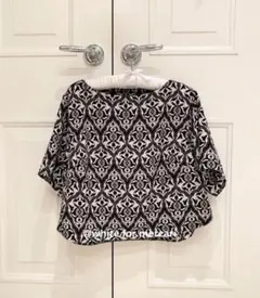 ベルギー購入 ダマスク柄カットソープレゼント♡トレンドのクロップド丈