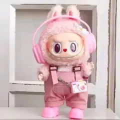 ラブブ 洋服 オーバーオール ヘッドホン ピンク