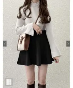 グレイル　ハイネック　ベルスリーブリブニット　k9064b フレアスリーブ